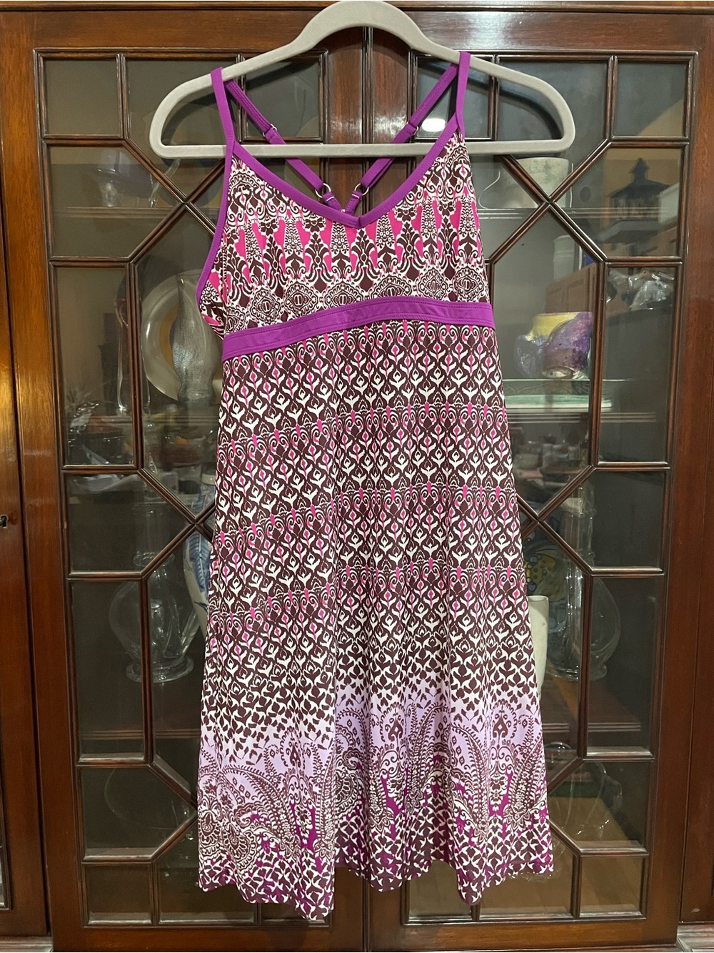 Athleta Pink and Purple Convertible Sports Bra Tank Dress Like New